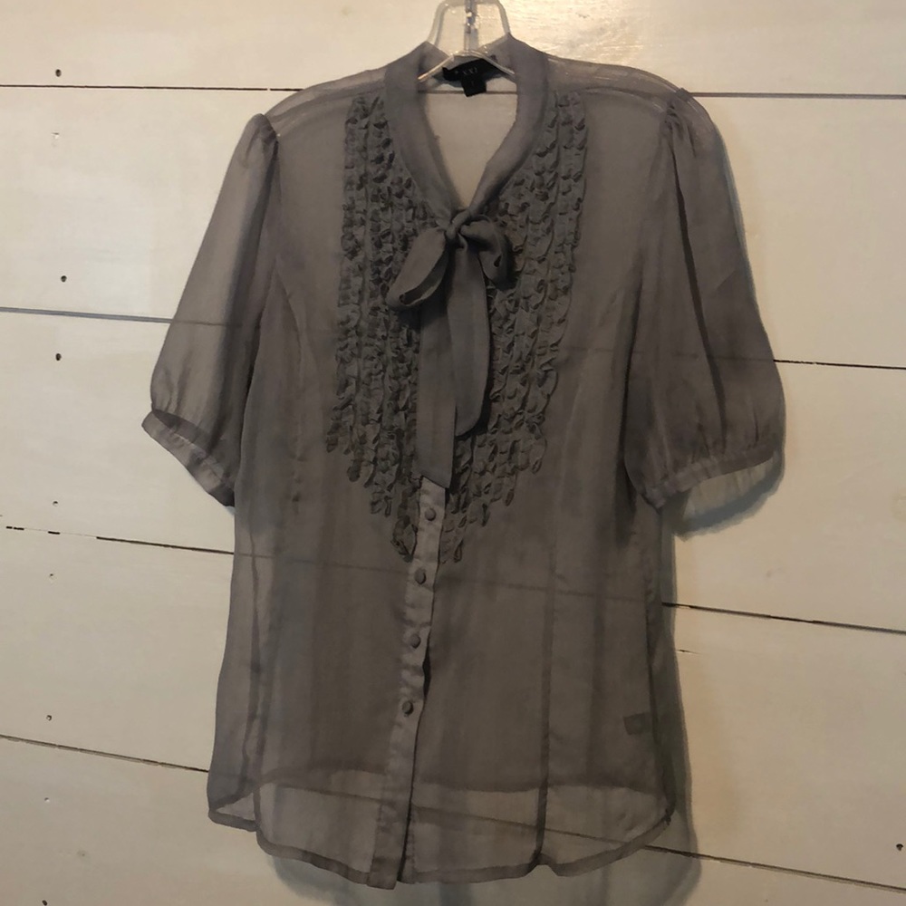 Forever 21 very sheer gray blouse size L